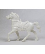 Lido Horse &amp; Saddle White Figure Vintage 1950s Soft Plastic Robin Hood A... - £7.62 GBP
