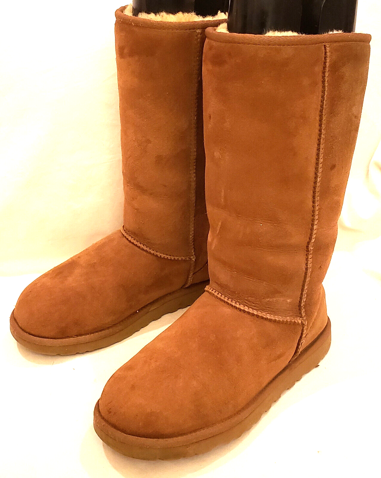 Primary image for UGG Australia Classic Tall Knee High Boots Sz-8 Leather/Suede Sheepskin Inside