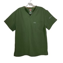 Dickies Mens EDS Essentials V Neck Scrub Top Olive Green Size Small DK635 - £9.17 GBP