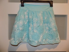 Maggie Breen Too Light Blue &amp; White Flower Skirt Lined Size 10 Girl&#39;s EUC - £16.64 GBP