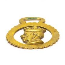 Vintage Solid Brass Horse Ornament Medallion Saddle Decoration King George 4&quot; - £19.76 GBP