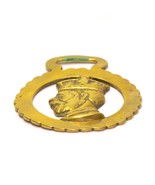Vintage Solid Brass Horse Ornament Medallion Saddle Decoration King Geor... - £19.43 GBP