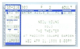 Neil Young Concert Ticket Stub April 21 1999 Madison Square Garden New York - £19.54 GBP