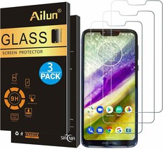 Screen Protector For Moto G7 Power 9H Hardness Tempered Glass Bubble Free 3 Pack - £17.88 GBP