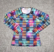 Athleta Shirt Women Med Multicolor Striped Long Sleeve Activewear Performance - £7.05 GBP