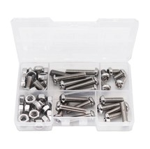 Binifimux 50Pcs M6 Pan Head Torx Security Screws Hex Nuts Assortment Kit W T30 - £28.54 GBP