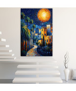 Tropical town Canvas Painting Wall Art Posters Landscape Canvas Print Pi... - $18.78 CAD+