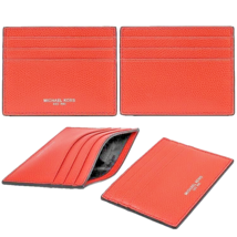 Michael Kors Men&#39;s  Warren Tall Card Case Leather  36T7LWRD1L  CORAL - £36.62 GBP