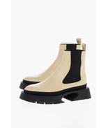 New Jil Sander Leather Chelsea Boots With Ridged Soles Size 36 - £231.65 GBP