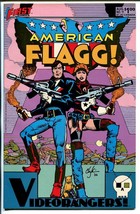 American Flagg #11 1985-First-autographed by Howard Chaykin on splash page-VF/NM - £32.12 GBP