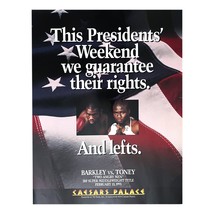 Iran Barkley vs James Toney 22x28 Poster - COA Owned By Caesars 2/13/1993 - $127.46