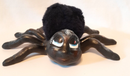 Vintage Black Scioto Mold Spider Blue Eyes w/ Grayish &amp; Rust Highligts Halloween - £19.77 GBP