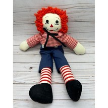 Vintage Handmade 18&quot; Raggedy Andy Cloth Doll Button Eyes - £11.14 GBP