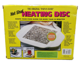 Hot Shot Microwavable Granite Heating Disc Original Papa&#39;s Hand - £7.83 GBP