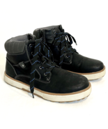 Sonoma Boys High Top Faux Leather Shoes Black Size 3 - $18.22 CAD