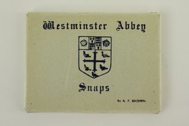 Vintage 14PC B&amp;W Miniature Souvenir Real Photos Westminster Abbey Snaps Af Brown - £8.97 GBP