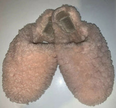Ugg Pink Sheepskin Women Fluff Clog BOW F27119C Casual Fuzzy Slippers Sz 7 - £42.98 GBP