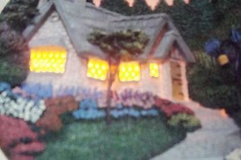 Thomas Kinkade Illuminated Cottages plate  "The Cherry Blossom" Nite Lite orig - $64.35