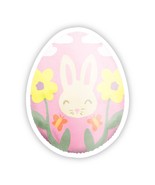 Pink Egg with Bunny and Flowers Easter Sticker - €3,42 EUR