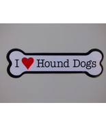 I Heart (Love) Hound Dogs Dog Bone Car Fridge Magnet 2&quot;x7&quot; NEW Waterproof - £3.92 GBP