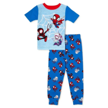 Spider-Man Toddler 2 Pc Short Sleeve Snug Fit Pajama Set Cream Size 18 M... - $19.79