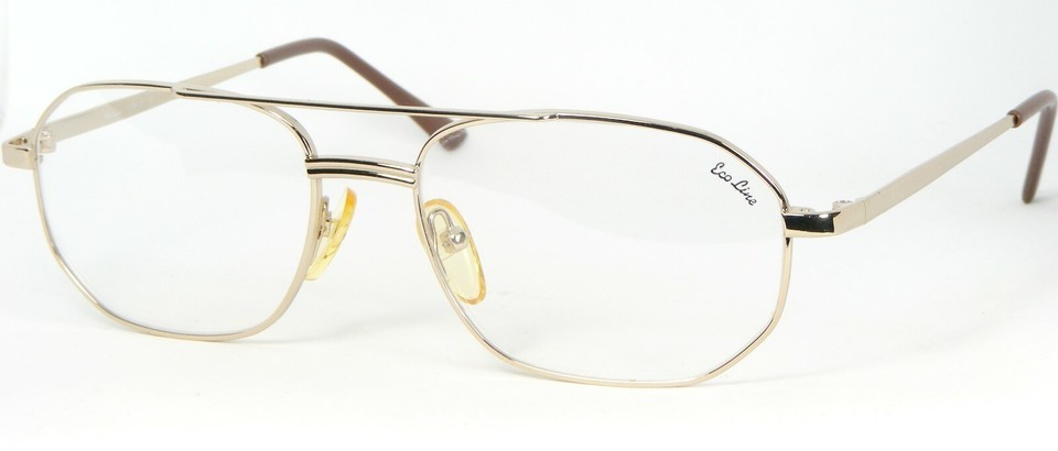 Eco Line IGA 1198-01 SHINY GOLD EYEGLASSES GLASSES FRAME ecoline 54-18-1... - $32.67