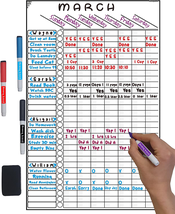 Multi-Use Magnetic To-Do List Board Chore Chart List Goal Planner Task Habit Tra - £21.17 GBP