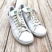 Adidas Stan Smith White and Green Leather Sneaker Shoes in Women&#39;s Size 7 - £24.47 GBP