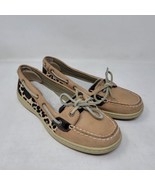 SPERRY Top Sider Women’s Boat Shoes Sz 9 M Tan Animal Print Loafers - £28.34 GBP