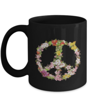 Coffee Mug Funny Floral Peace Sign Love  - £15.59 GBP