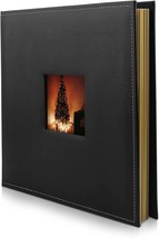 Self-Stick Page Leather Photo Album Holds 3x5 4x6 5x7 6x8 8x10 Black, 40 Pages - £24.01 GBP