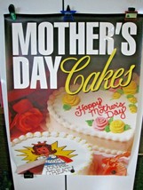 Vintage 1997 Dairy Queen Mothers Day Cakes Poster 31" X 44" Ice Cream-Blizzards! - $29.95