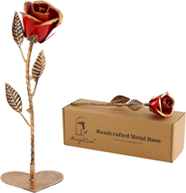 Iron Rose Gifts for Anniversary Metal Rose,Bronze Rose Gift for Her - £33.74 GBP