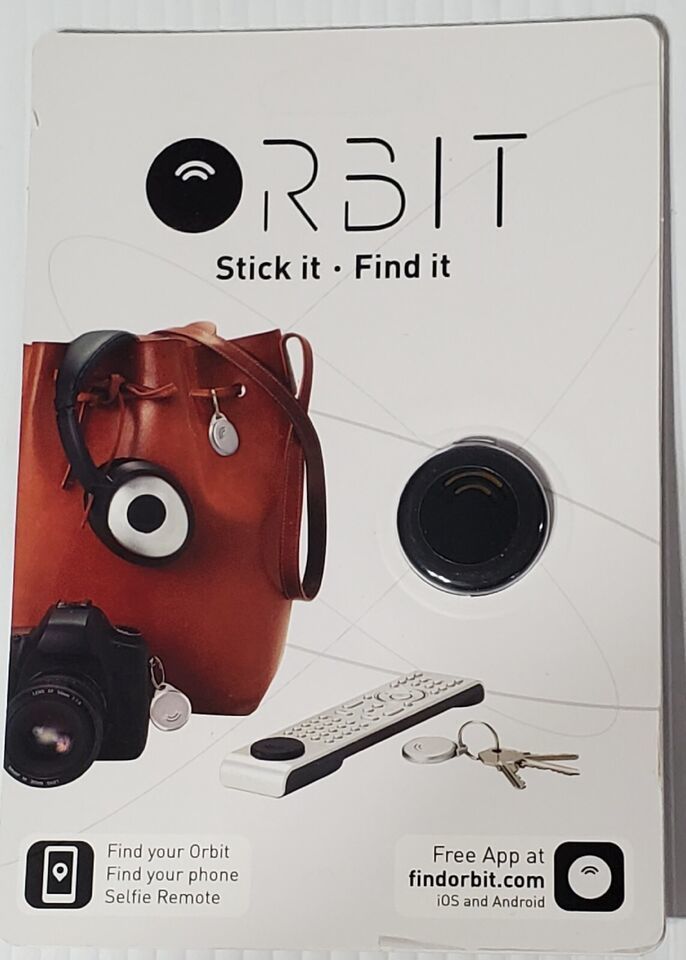 Orbit ORB524 Orbit Stick-On Bluetooth Tracker, Black, 1.2″ x 0.2″ Dog Co... - $22.00