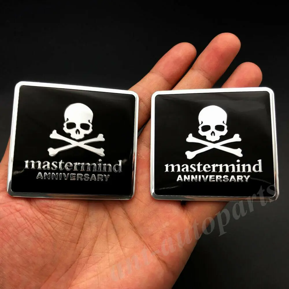 2x skull skeleton car emblem badge motorcycle fuel tank sticker mastermind jdm thumb155 crop