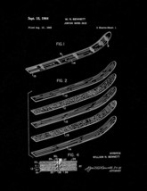 Jumping Water Skis Patent Print - Black Matte - £6.38 GBP+