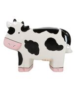 Whimsical Boxy Holstein Bovine Milk Cow Money Coin Savings Piggy Bank Fi... - $381.96 MXN