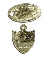 1860s Civil War Blank ID Tags – Eagle Shield &amp; Oval Brass Sutler Stock, ... - $146.02
