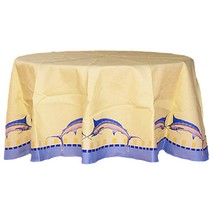 Betsy Drake Blue Marlin 58 Inch Tablecloth - £54.50 GBP