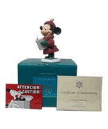 WDCC MINNIE MOUSE &quot;CAROLER MINNIE&quot; HOLIDAY FIGURINE SERIES, 1998 SELECTI... - $1,361.18 MXN