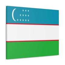 Uzbekistan Country Flag Canvas Vibrant Wall Art Unframed Home Decor - £60.09 GBP+