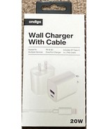 20W Type C PD QC+ USB A Wall Charger w 3ft Type C Cable-Ondigo - $24.74