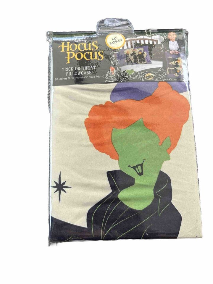 Disney Halloween Trick-Or-Treat Hocus Pocus Pillowcase Bag 20&quot; x 30&quot; Has... - $9.54