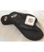 Baltimore Ravens Flip Flops Womens XS 5/6 Black NFL Football NEW Shoes S... - £15.52 GBP