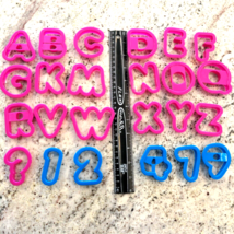 Alphabet / Numbers Assorted Cookie Cutters Safe Plastic - £4.11 GBP