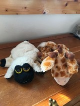 Lot of 2 CalToy White Black Faced-Sheep Lamb &amp; Brown &amp; Nat &amp; Jules Tan Plush Gir - £8.29 GBP