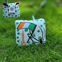 Golf Club Mallet Putter Head Cover Taylormade Green Clover Style - $22.50