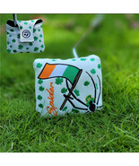 Golf Club Mallet Putter Head Cover Taylormade Green Clover Style - €24,24 EUR