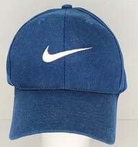 NIKE Swoosh Logo Navy Blue &amp; White Snapback Hat Cap RN 56323 *READ* - $10.68