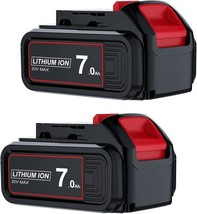 Upgraded 7.0 Ah 2Packs Replacement For Dewalt 20V Battery Lithium Ion, - £55.09 GBP